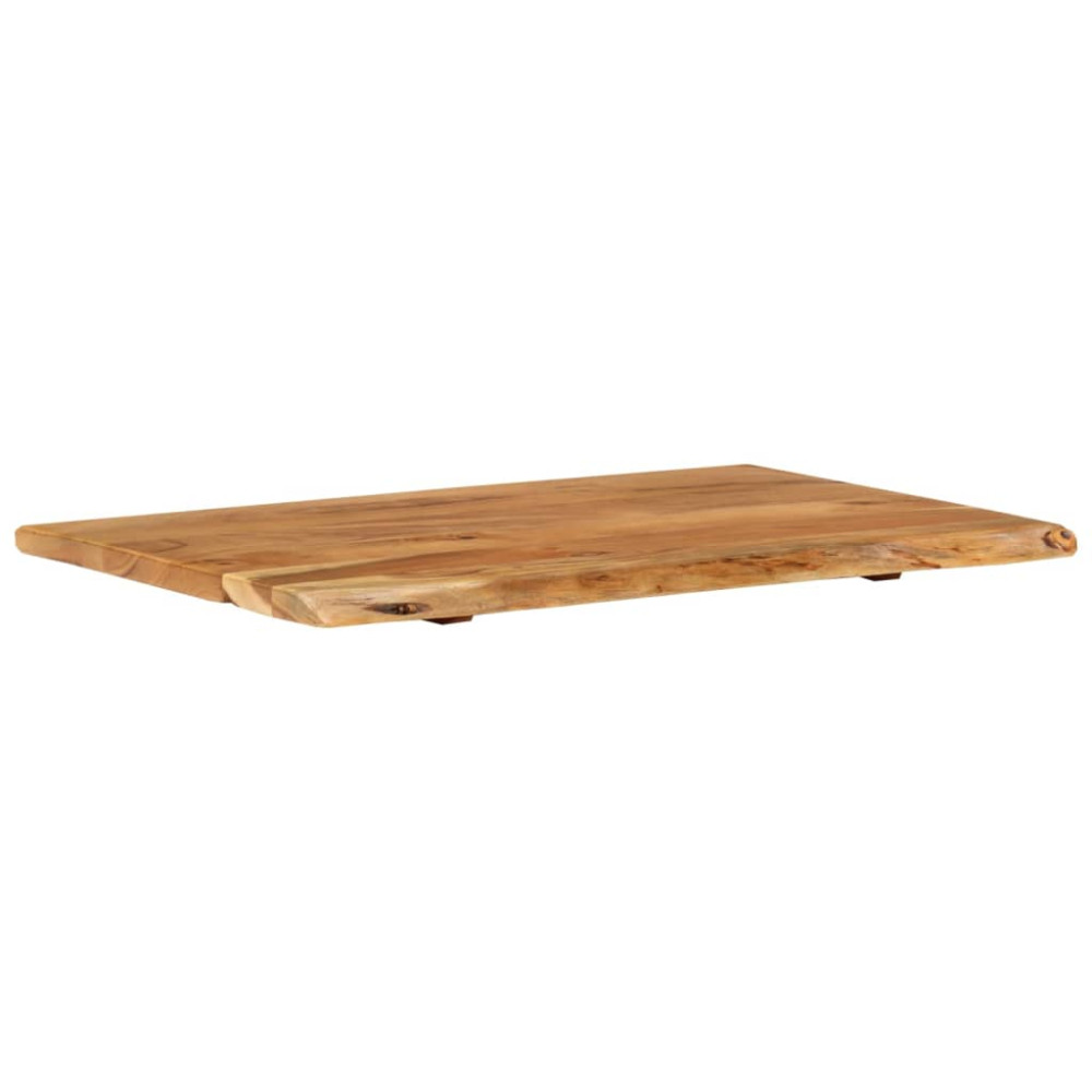 Produktbild för Bänkskiva för badrum massivt akaciaträ 80x52x2,5 cm