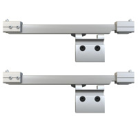 Miniatyr av produktbild för Skjutdörr med mjukstopp ESG-glas och aluminium 76x205 cm