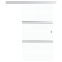 Miniatyr av produktbild för Skjutdörr ESG-glas och aluminium 102,5x205 cm silver