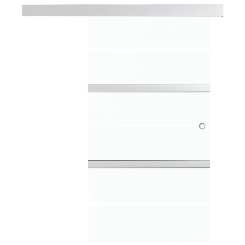 Produktbild för Skjutdörr ESG-glas och aluminium 102,5x205 cm silver