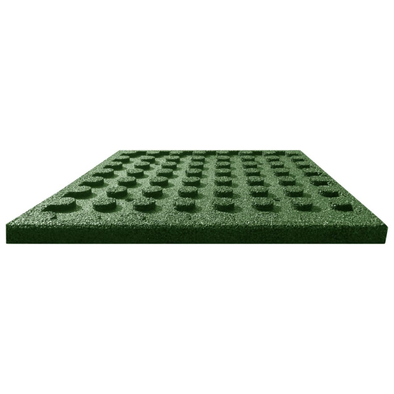 Produktbild för Fallskyddsmattor 18 st gummi 50x50x3 cm grön