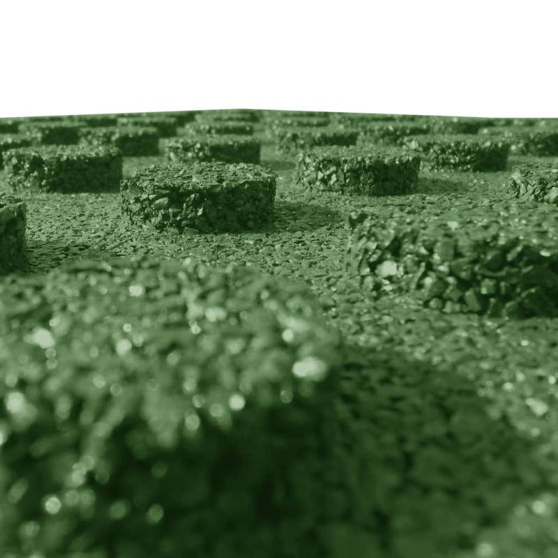 Produktbild för Fallskyddsmattor 24 st gummi 50x50x3 cm grön
