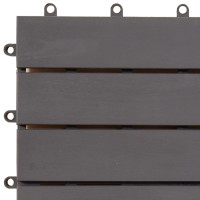 Produktbild för Trall 20 st grå 30x30 cm massivt akaciaträ