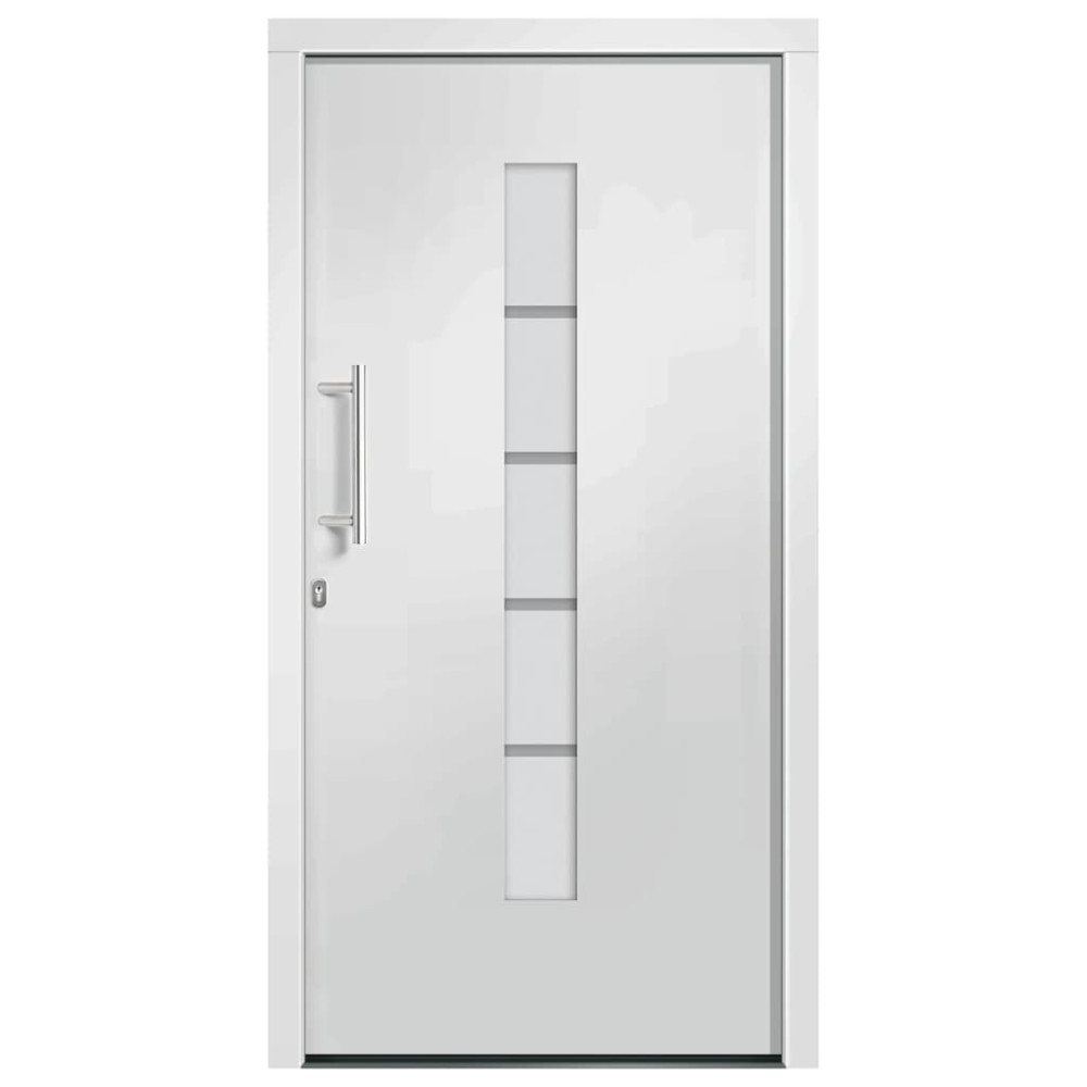 Produktbild för Ytterdörr aluminium och PVC vit 110x210 cm