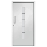 Produktbild för Ytterdörr aluminium och PVC vit 110x210 cm