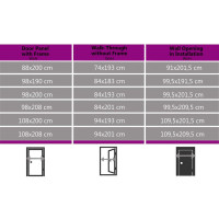 Produktbild för Ytterdörr aluminium och PVC vit 100x200 cm