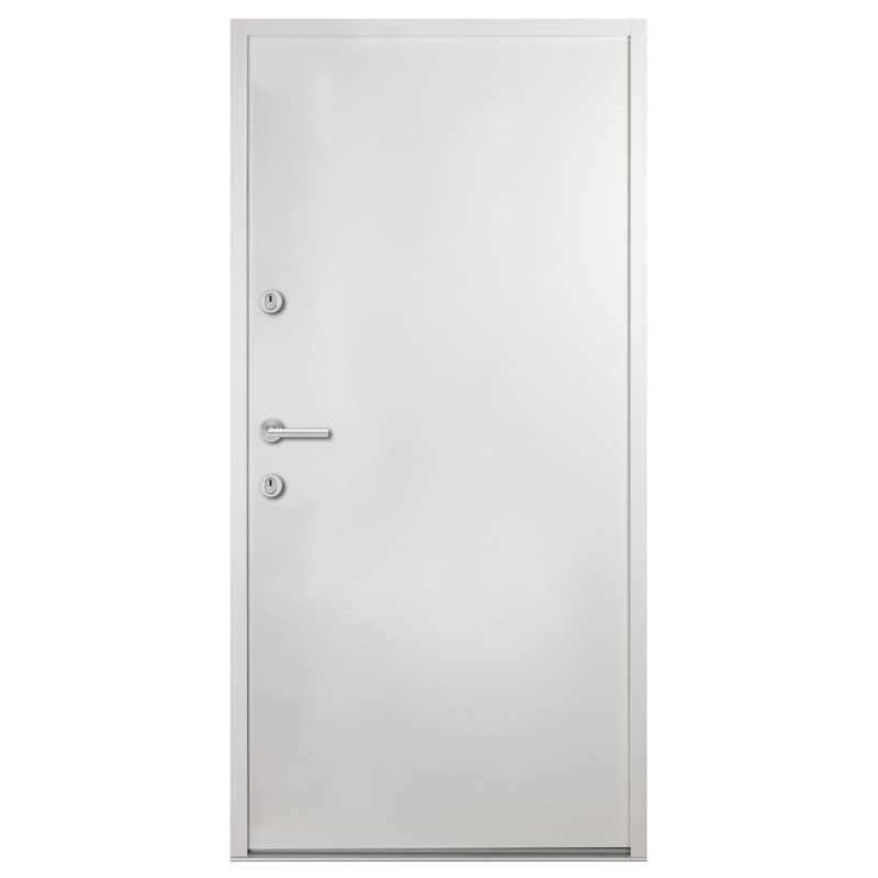 Produktbild för Ytterdörr aluminium vit 90x200 cm