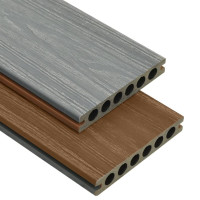 Miniatyr av produktbild för WPC-golvplattor med tillbehör brun och grå 10 m² 2,2 m