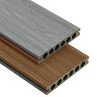 Miniatyr av produktbild för WPC-golvplattor med tillbehör brun och grå 16 m² 2,2 m