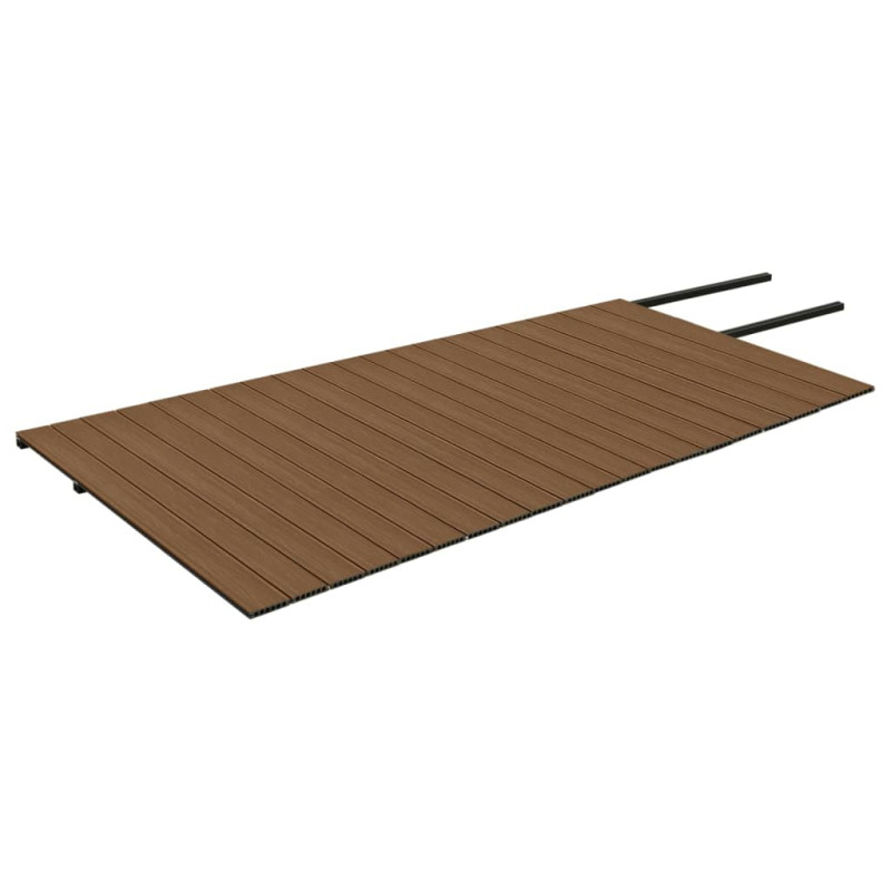 Produktbild för WPC-golvplattor med tillbehör brun och grå 40 m² 2,2 m