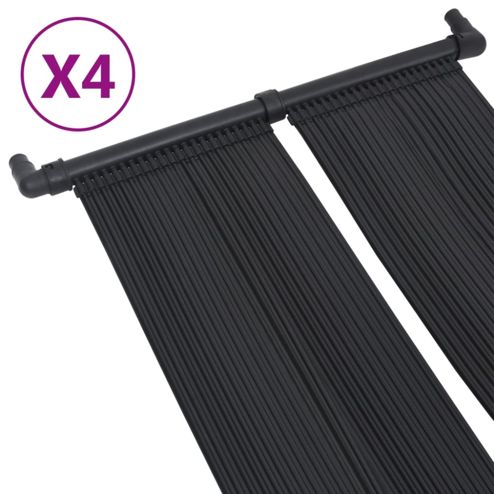Produktbild för Solfångare för pool 4 st 80x310 cm