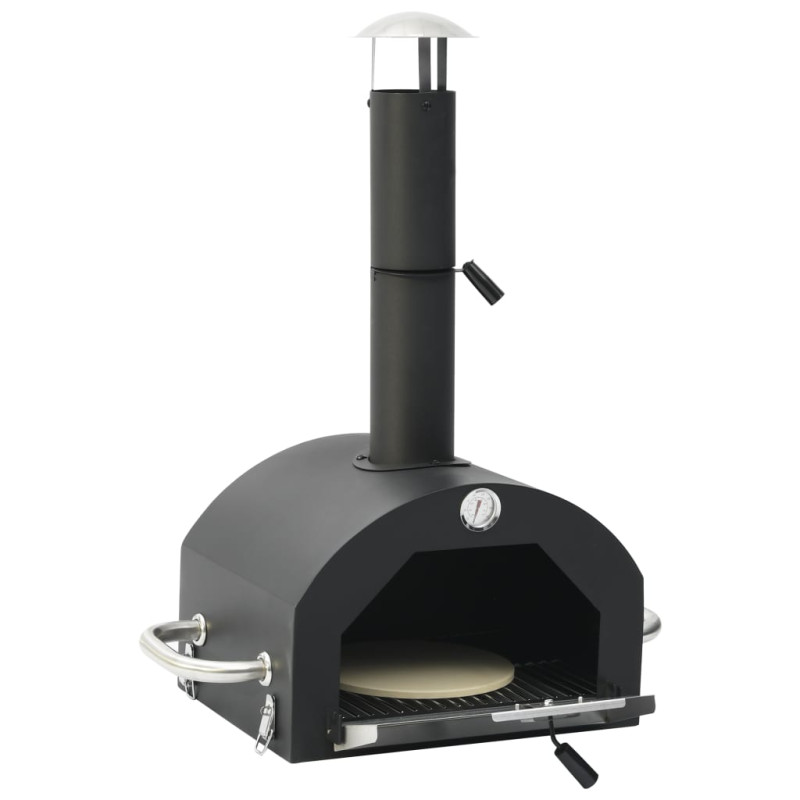 Produktbild för 3-i-1 Pizzaugn och grill svart