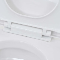 Miniatyr av produktbild för Vägghängd toalett med dold hög cistern keramik