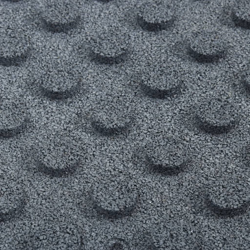 Produktbild för Fallskyddsmattor 12 st gummi 50x50x3 cm grå