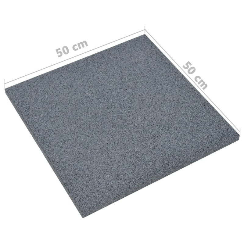 Produktbild för Fallskyddsmattor 12 st gummi 50x50x3 cm grå