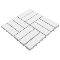 Miniatyr av produktbild för Trall 10 st vit 30x30 cm massivt akaciaträ