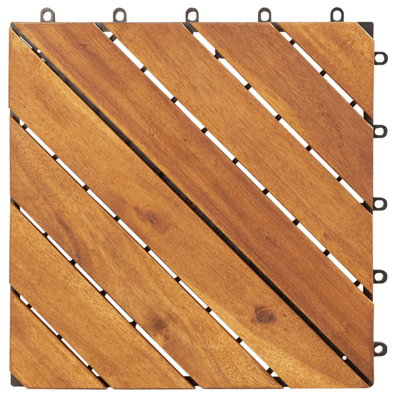 Produktbild för Trall 10 st 30x30 cm massivt akaciaträ