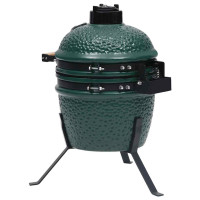 Produktbild för Kamado Rökgrill 2-i-1 keramik 56 cm grön