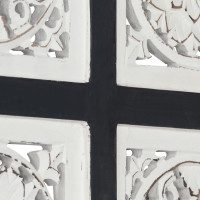 Miniatyr av produktbild för Handsnidad väggpanel MDF 40x40x1,5 cm svart och vit