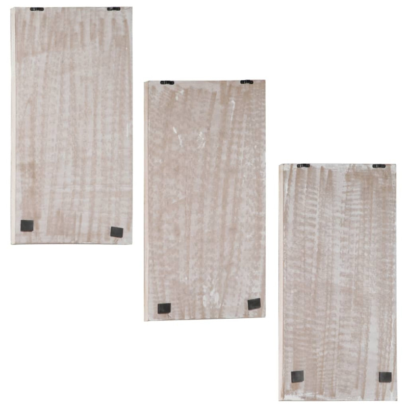 Produktbild för Handsnidade väggpaneler 3 st MDF 40x60x1,5 cm