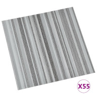 Miniatyr av produktbild för Självhäftande golvplankor 55 st PVC 5,11 m² ljusgrå
