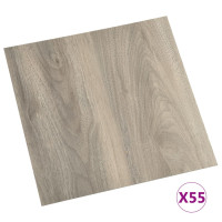 Produktbild för Självhäftande golvplankor 55 st PVC 5,11 m² taupe