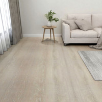 Produktbild för Självhäftande golvplankor 55 st PVC 5,11 m² beige