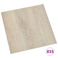 Produktbild för Självhäftande golvplankor 55 st PVC 5,11 m² beige