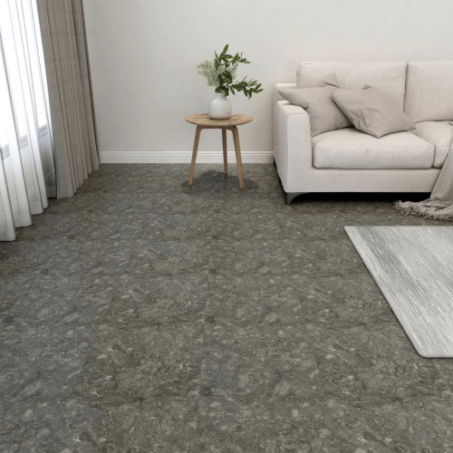 vidaXL Självhäftande golvplankor 55 st PVC 5,11 m² grå