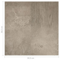 Produktbild för Självhäftande golvplankor 55 st PVC 5,11 m² grå