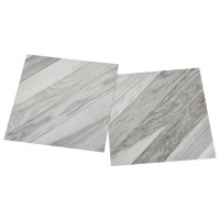 Produktbild för Självhäftande golvplankor 55 st PVC 5,11 m² grå ränder