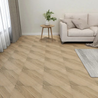 Produktbild för Självhäftande golvplankor 55 st PVC 5,11 m² brun ränder
