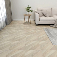 Produktbild för Självhäftande golvplankor 55 st PVC 5,11 m² beige ränder