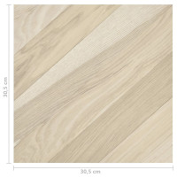 Produktbild för Självhäftande golvplankor 55 st PVC 5,11 m² beige ränder