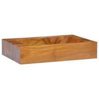 Produktbild för Handfat massiv teak 50x35x10 cm