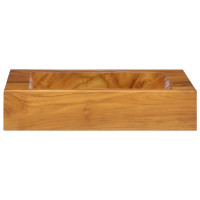 Produktbild för Handfat massiv teak 50x35x10 cm