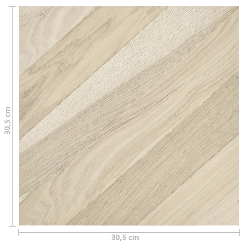 Produktbild för Självhäftande golvplankor 20 st PVC 1,86 m² beige ränder