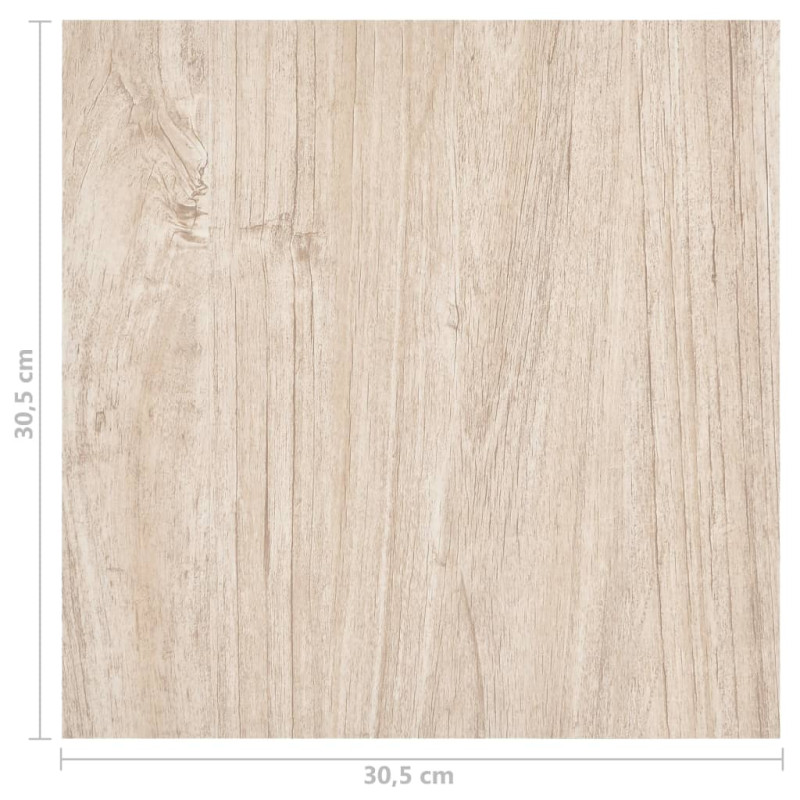Produktbild för Självhäftande golvplankor 20 st PVC 1,86 m² ljusbrun