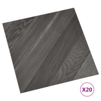 Miniatyr av produktbild för Självhäftande golvplankor 20 st PVC 1,86 m² grå ränder