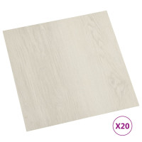 Produktbild för Självhäftande golvplankor 20 st PVC 1,86 m² beige