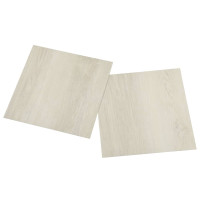 Produktbild för Självhäftande golvplankor 20 st PVC 1,86 m² beige