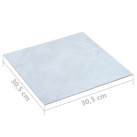 Miniatyr av produktbild för Självhäftande golvplankor 20 st PVC 1,86 m² vit marmor