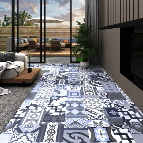 vidaXL Självhäftande golvplankor 20 st PVC 1,86 m² färgat mönster