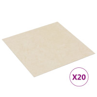 Produktbild för Självhäftande golvplankor 20 st PVC 1,86 m² beige