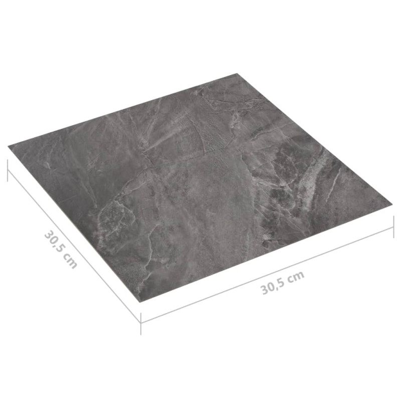 Produktbild för Självhäftande golvplankor 20 st PVC 1,86 m² svart med mönster