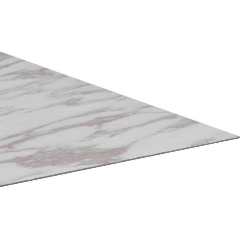 Produktbild för Självhäftande golvplankor 20 st PVC 1,86 vit med marmormönster