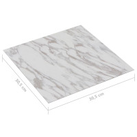 Miniatyr av produktbild för Självhäftande golvplankor 20 st PVC 1,86 vit med marmormönster