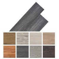Produktbild för Självhäftande PVC-golvplankor 5,21 m² 2 mm svart och vit