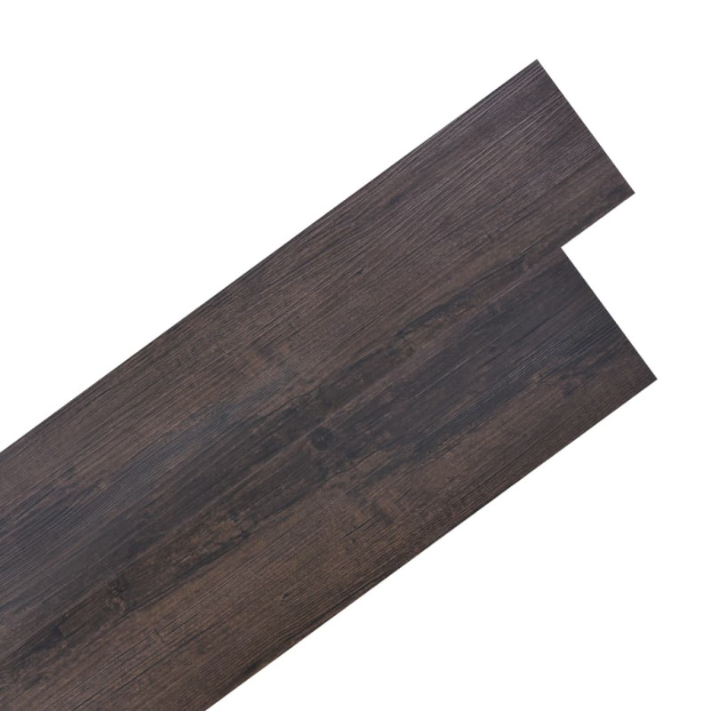 Produktbild för Självhäftande PVC-golvplankor 5,21 m² 2 mm mörkbrun
