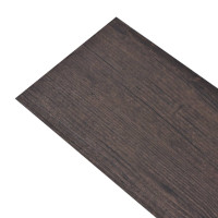 Miniatyr av produktbild för Självhäftande PVC-golvplankor 5,21 m² 2 mm mörkbrun